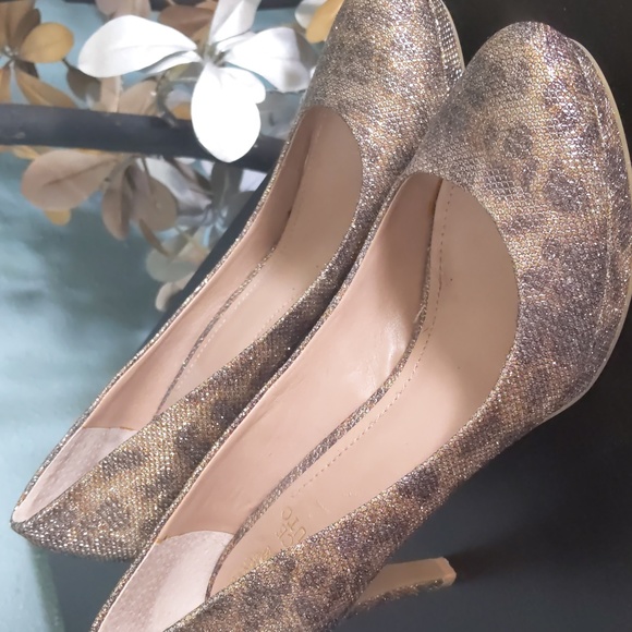 Women's glitter leopard platform heel - Picture 1 of 7